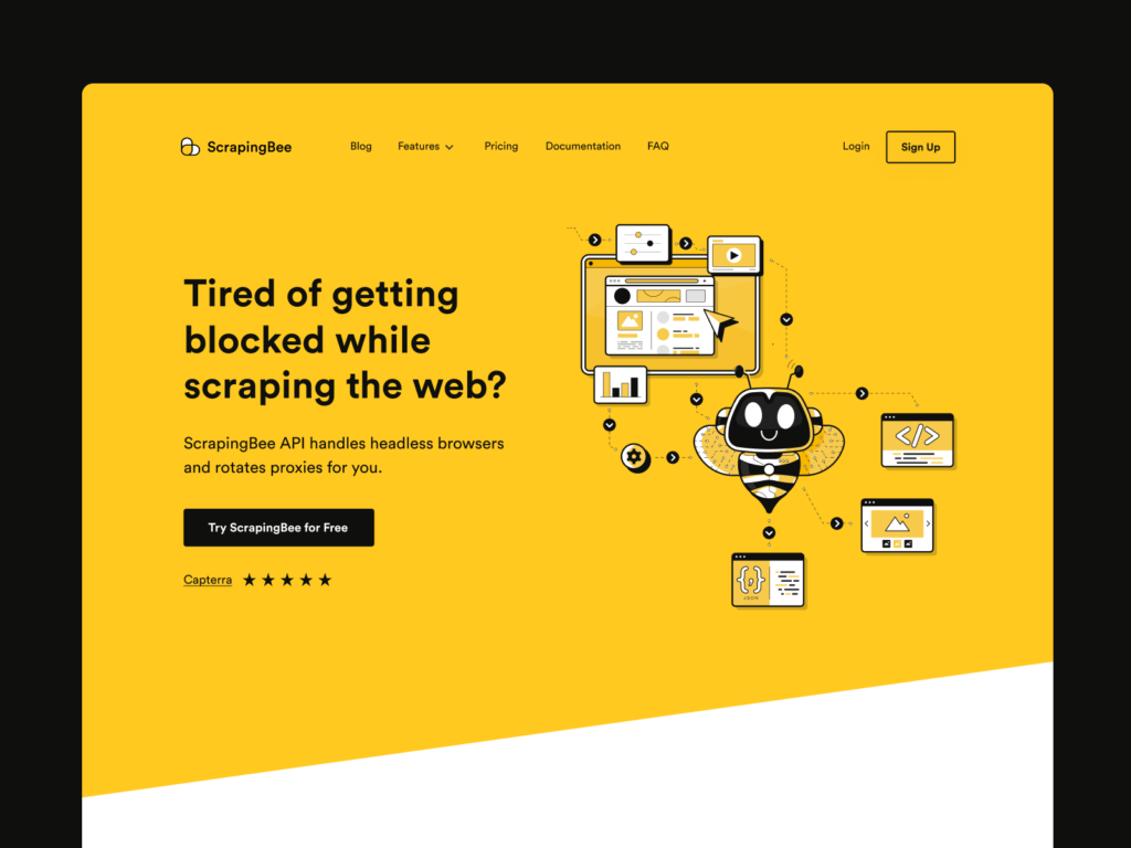 ScrapingBee.com Rebrand and Redesign